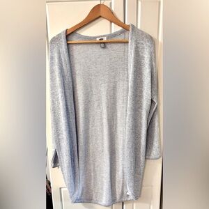 Old navy long open cardigan size large periwinkle blue
